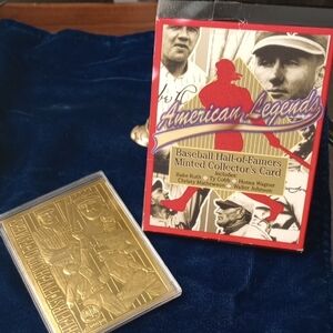 American Legends Baseball Hall-of-Famers Minted Collector's Card".